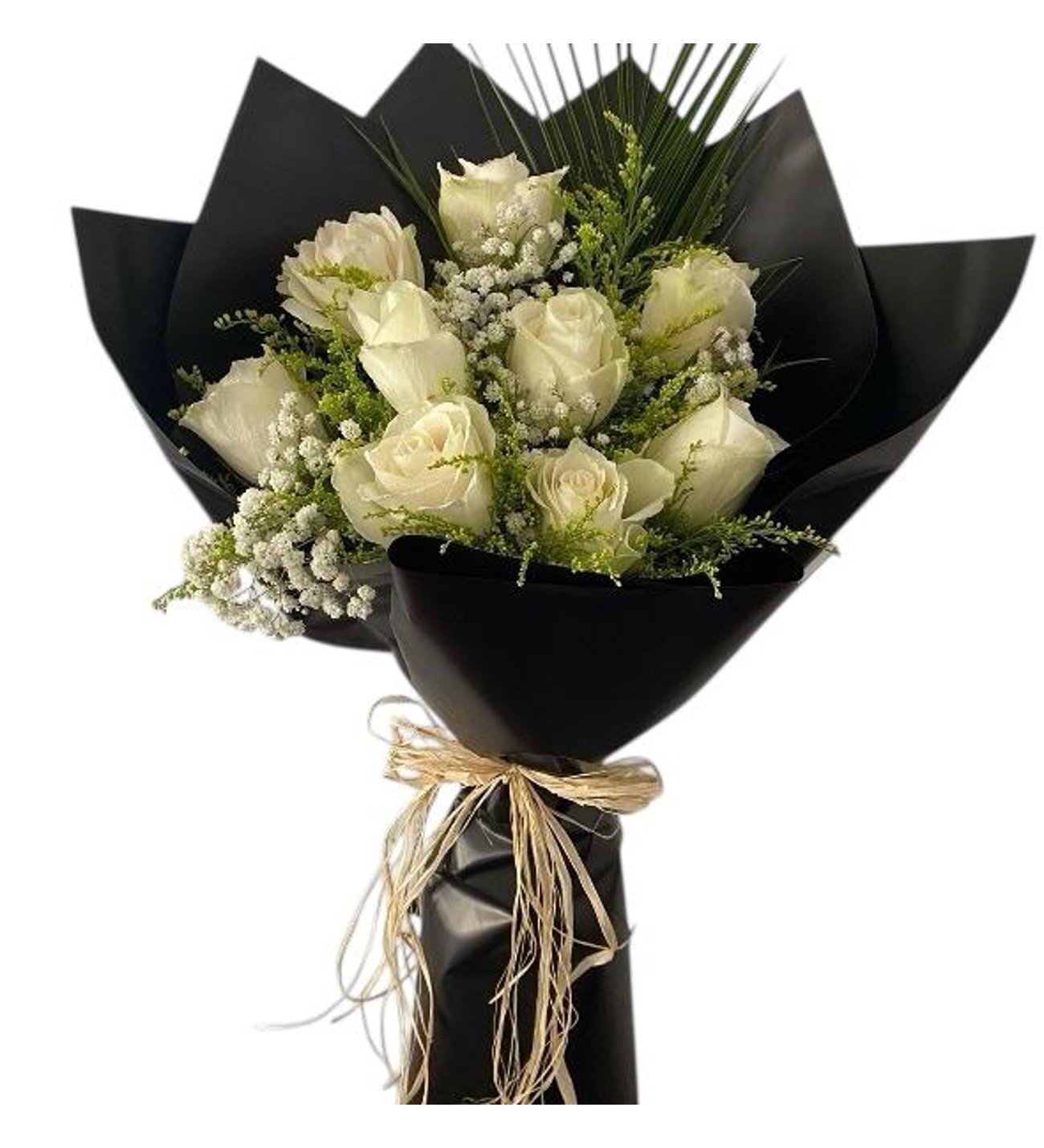  Erzincan Çiçekçiler - 9 Beyaz Gül Buketi