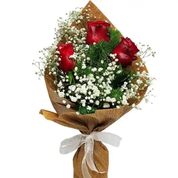  Erzincan Çiçekçiler - 3 Kırmızı gül Buketi