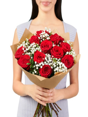Erzincan Çiçekçi - 13 Kırmızı Gül Buketi